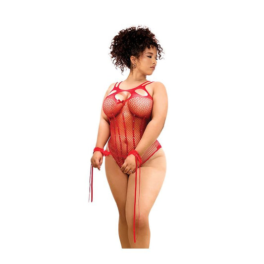 Fishnet Bodysuit with Cuffs